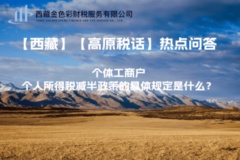 個(gè)體工商戶個(gè)人所得稅減半政策的具體規(guī)定是什么？